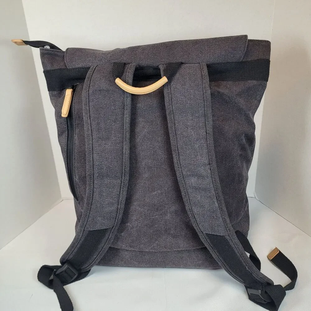Budweiser Promotional Black Canvas Backpack Organizer Lap Top Portfolio